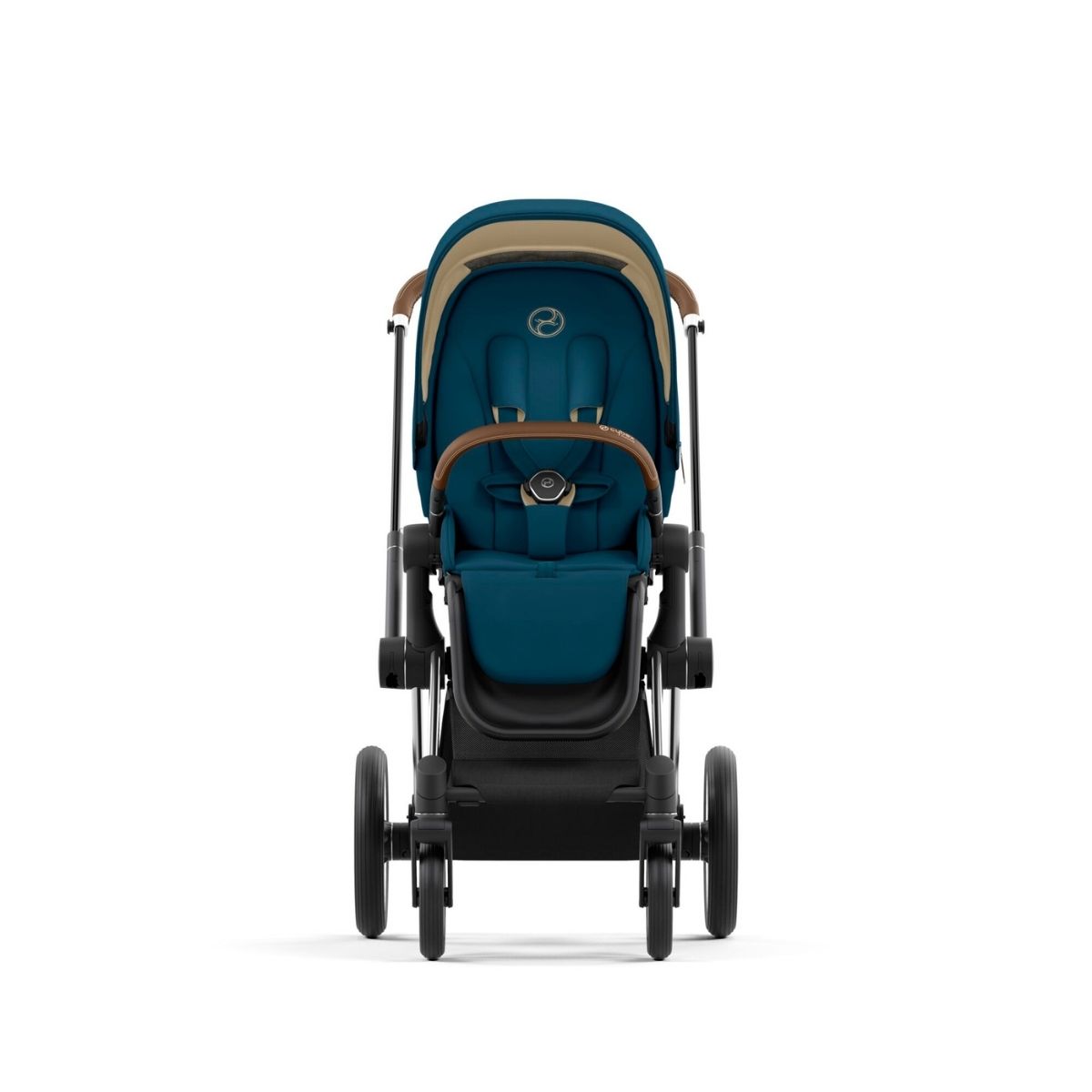 Cybex Priam 4 Kinderwagen Chrome Rahmen- Mountain Blue Seat Pack