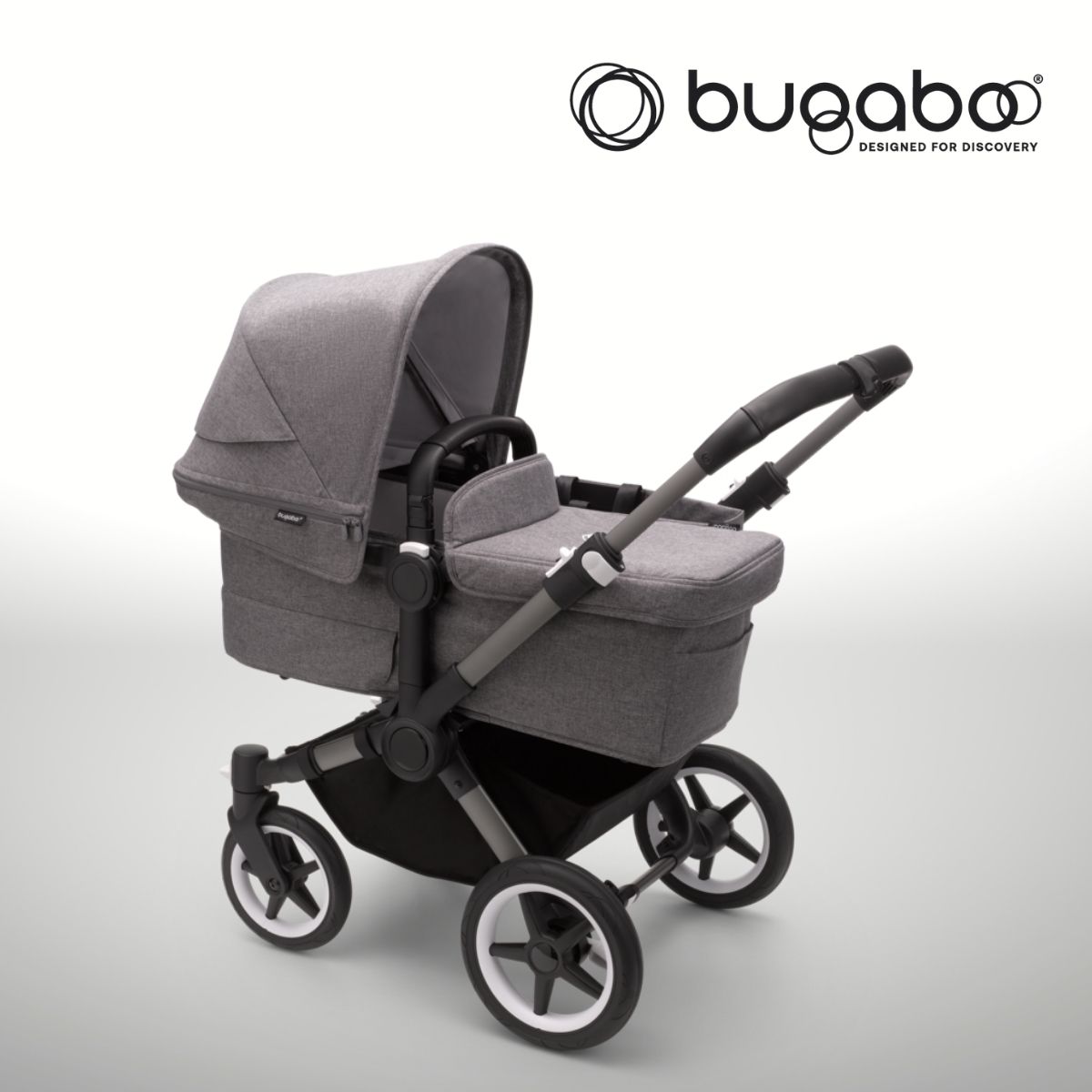 Bugaboo Donkey 5 Mono Kombikinderwagen- Graphit/ Grau Meliert- Grau Meliert