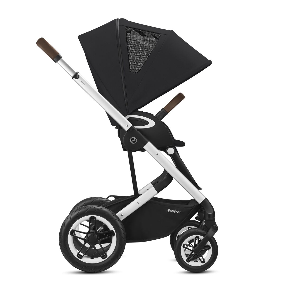 Cybex Talos S Lux Kombikinderwagen- Silber Gestell- Deep Black