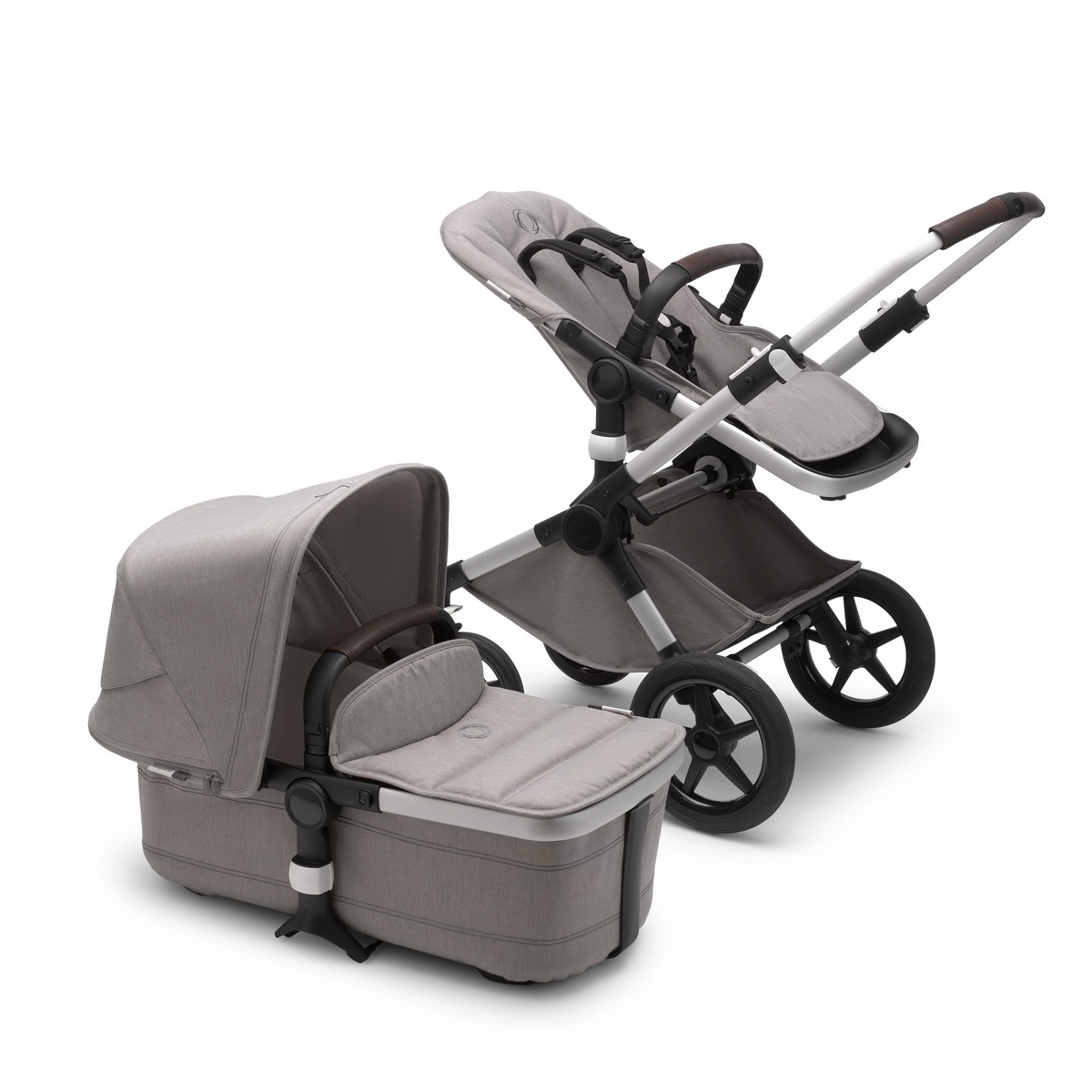 Bugaboo Fox2 Komplett Special Edition Kombikinderwagen- Alu_Hellgrau