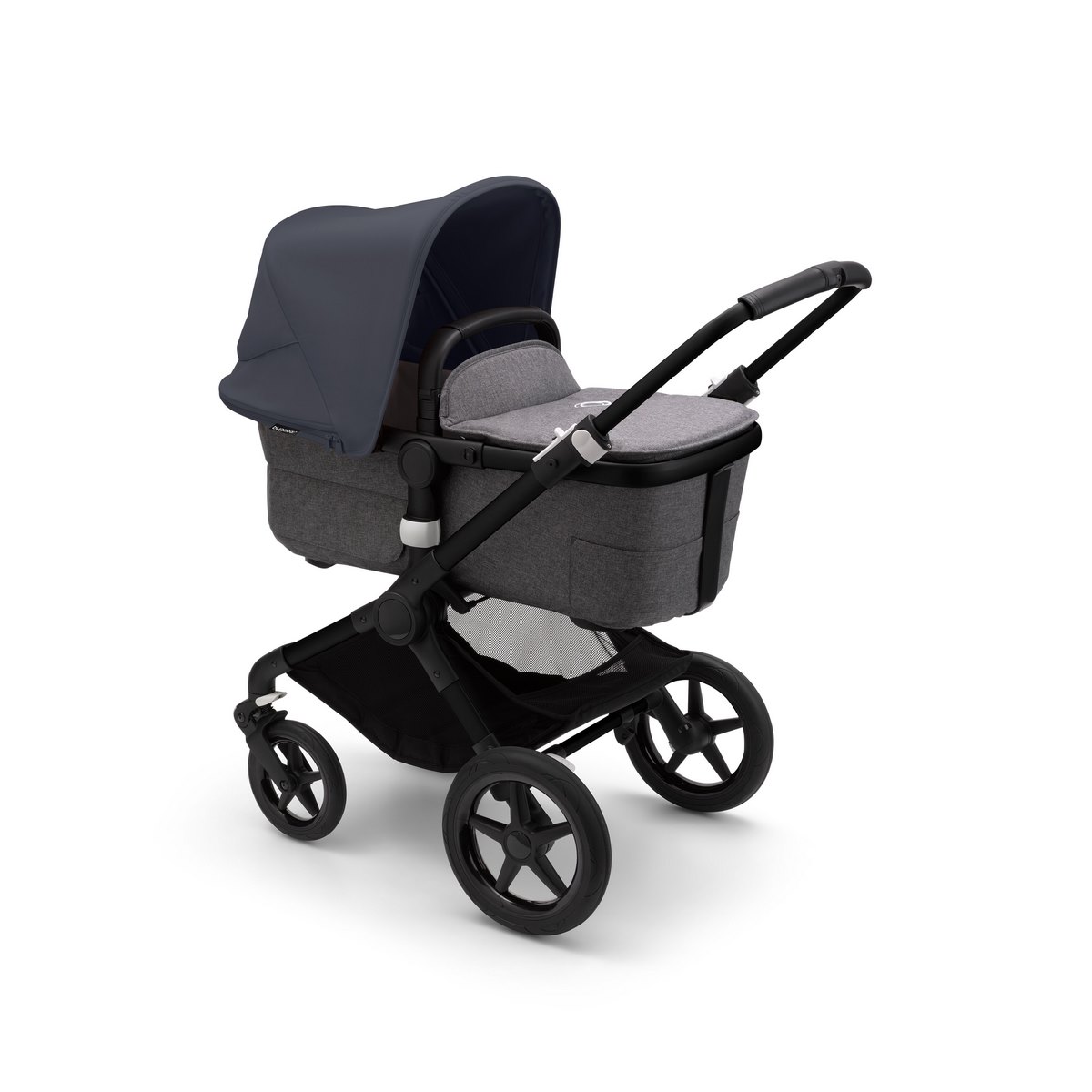 Bugaboo Fox3 Kombikinderwagen- Schwarz/ Grau Meliert- Sturmblau