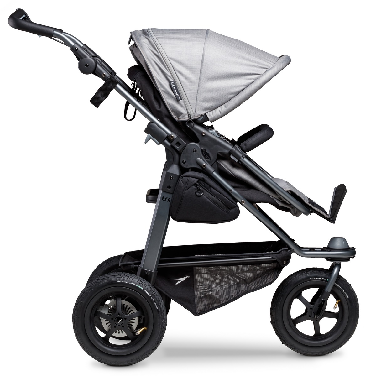 TFK Mono Kombi Kinderwagen mit Luftrad-Set- Grau