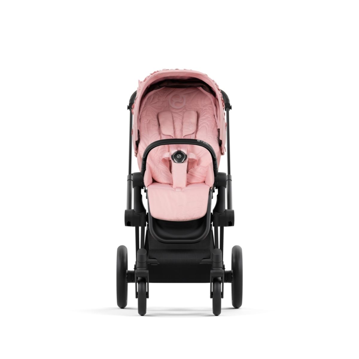 Cybex Priam 4 Kombikinderwagen- Matt Black Rahmen - Simply Flowers Pink