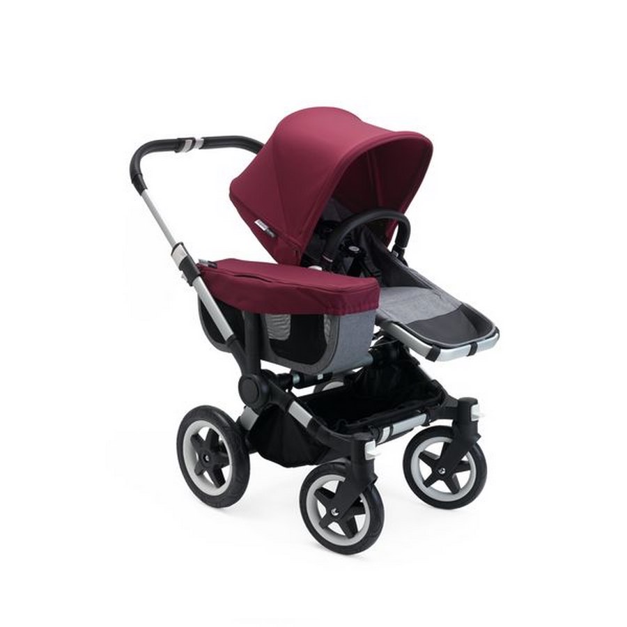 Bugaboo Donkey2 Mono Complete - Alu-Grey-Red