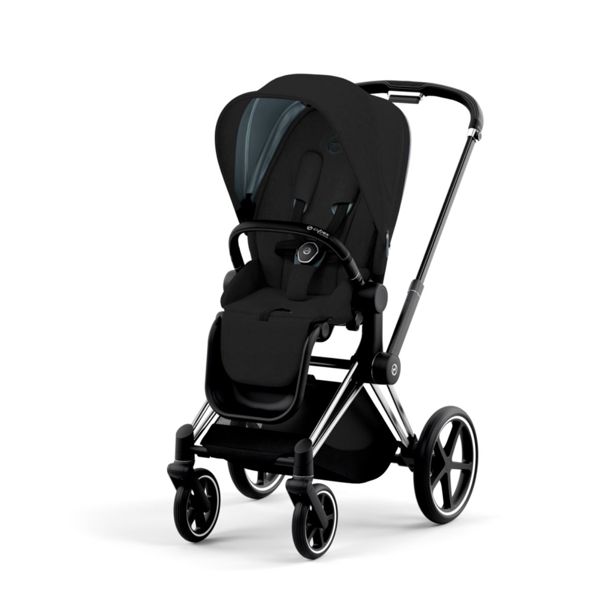 Cybex Priam 4 Kinderwagen Chrome Black Rahmen- Stardust Black Plus