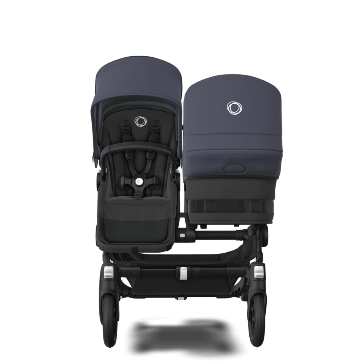 Bugaboo Donkey 5 Duo Mix & Match Schwarz- Mitternachtsschwarz- Sturmblau