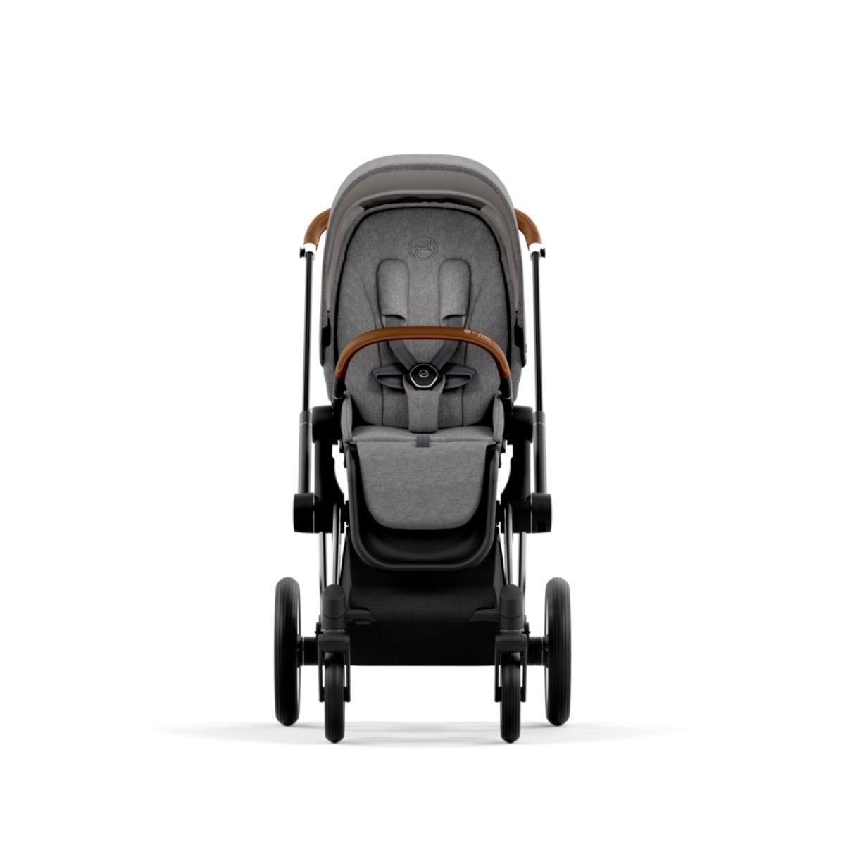 Cybex Priam 4 Kinderwagen Chrome Brown Rahmen- Manhattan Grey Plus