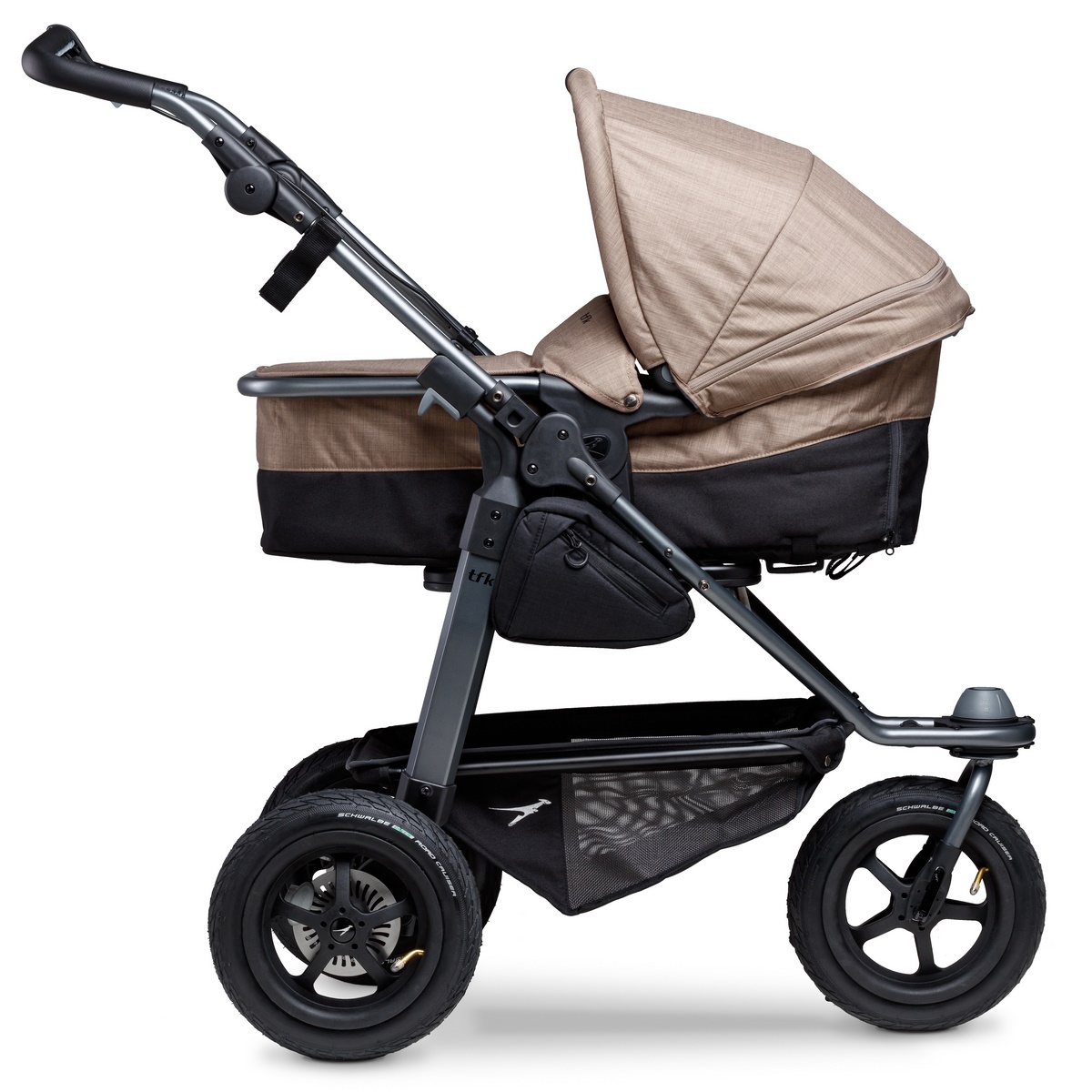 TFK Mono Kombi Kinderwagen mit Luftrad-Set- Braun