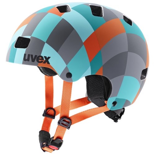 uvex kid 3 cc Fahradhelm Green Checkered 51-55