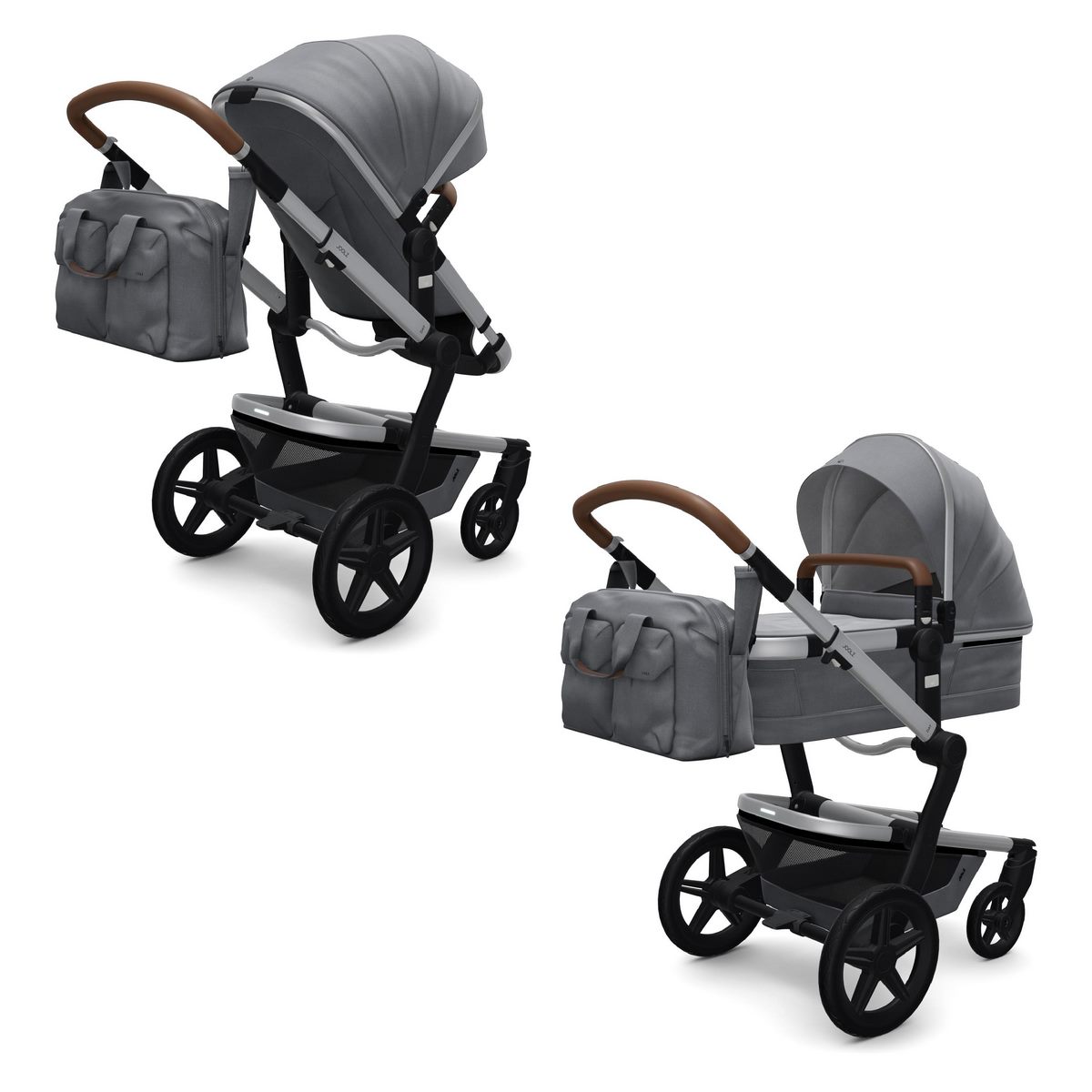 Joolz Day + Kinderwagen mit Zubehör Setangebot Gorgerious Grey- Wickeltasche