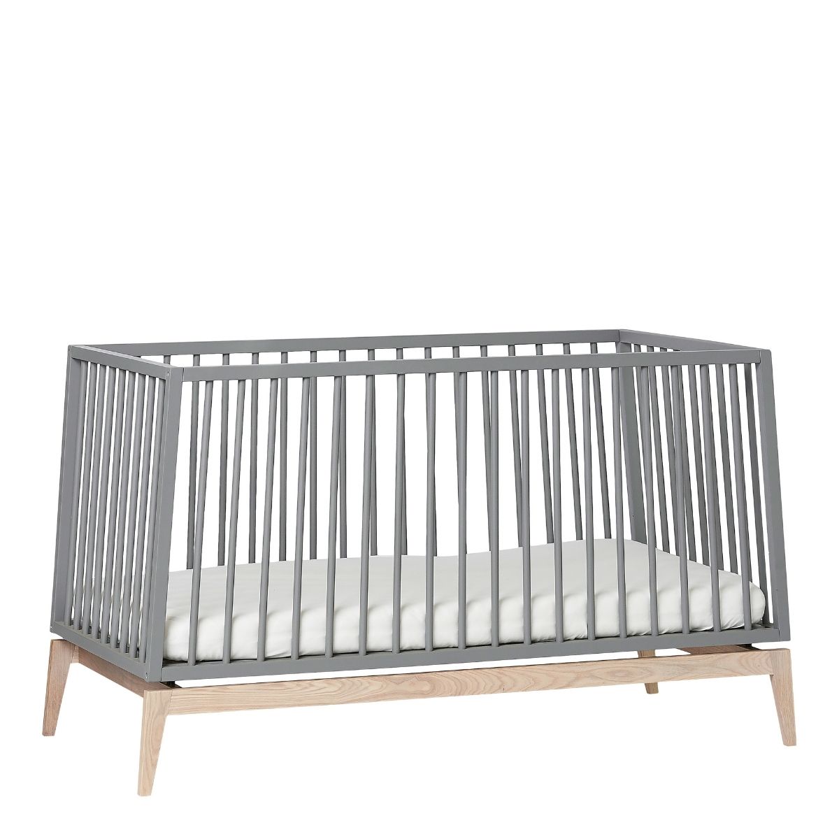 Leander Luna Babybett 0 bis 3 Jahre, 140x70cm, Grau/Eiche