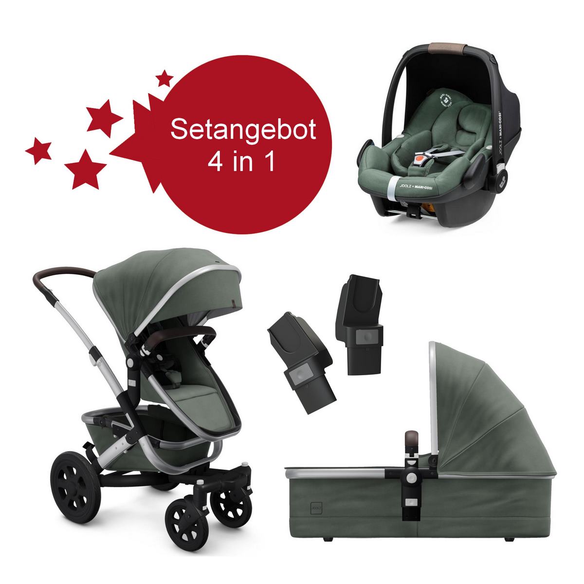 Joolz Geo 2 Setangebot mit MC Pebble Pro i-Size- Marvellous green