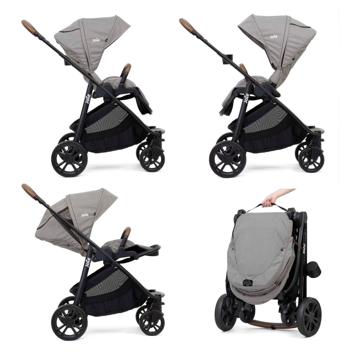 Joie Versatrax E Setangebot 3 in 1- Gray Flannel