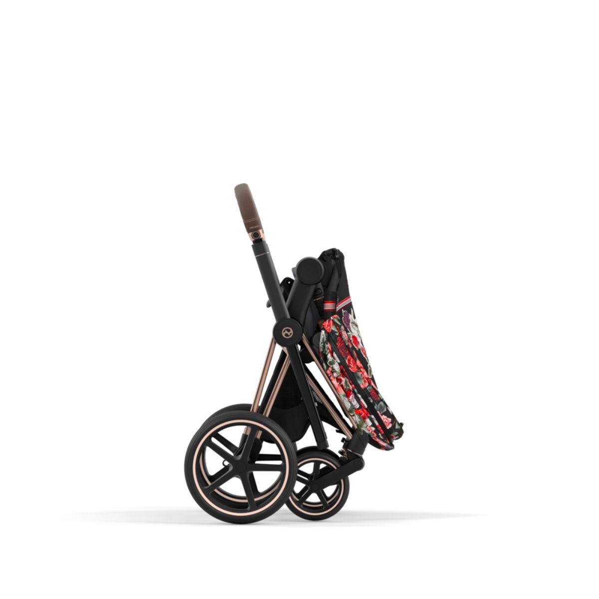 Cybex Priam 4 Kinderwagen Rosegold Rahmen- Spring Blossom Dark