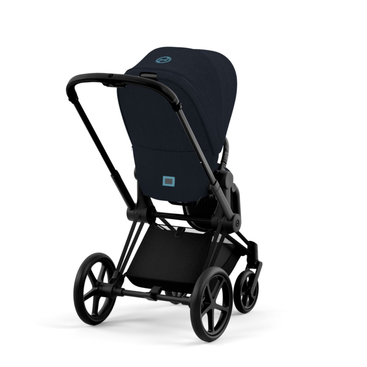 Cybex Priam 4 Kinderwagen Matt Black Rahmen- Midnight Blue Plus