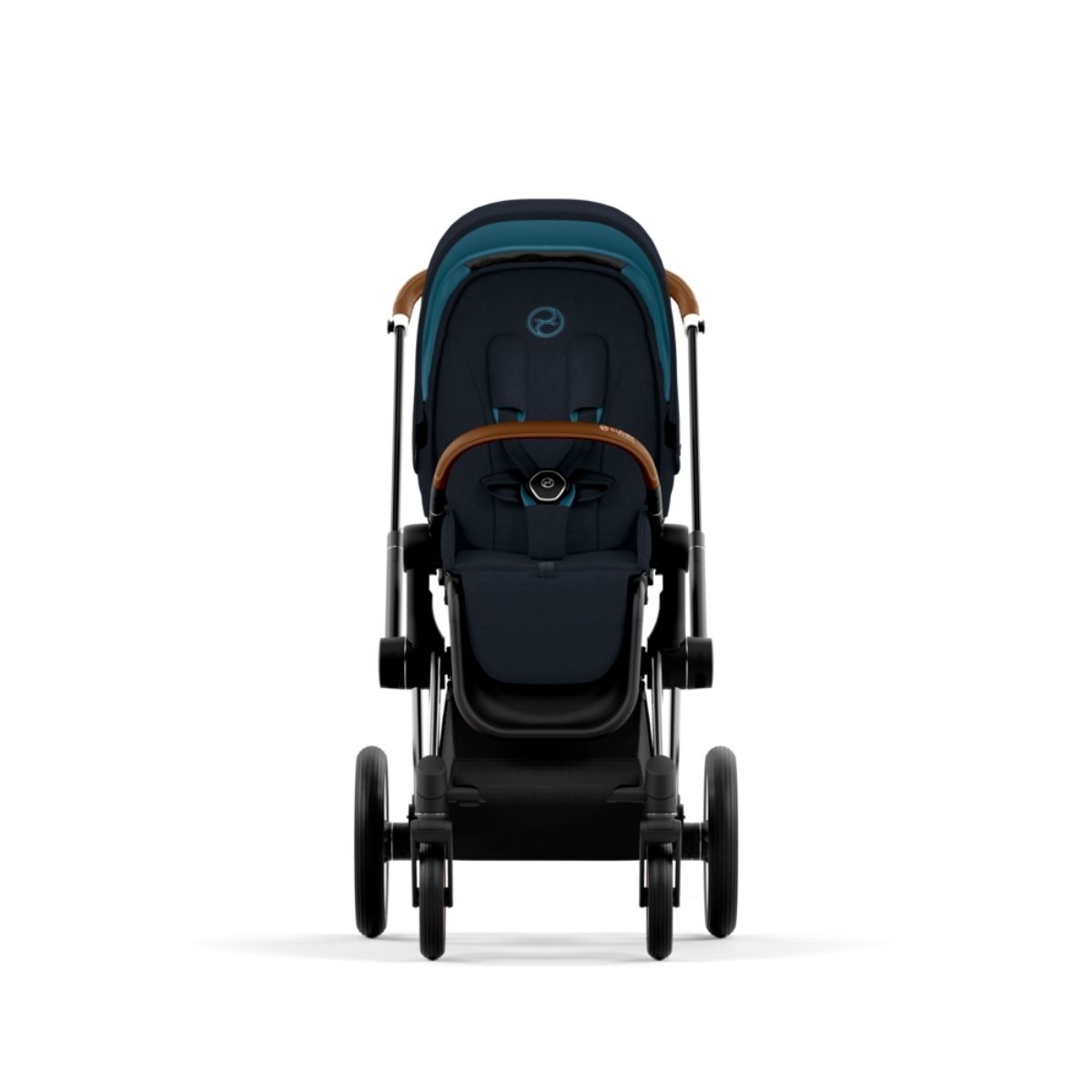 Cybex Priam 4 Kinderwagen Chrome Brown Rahmen- Midnight Blue Plus