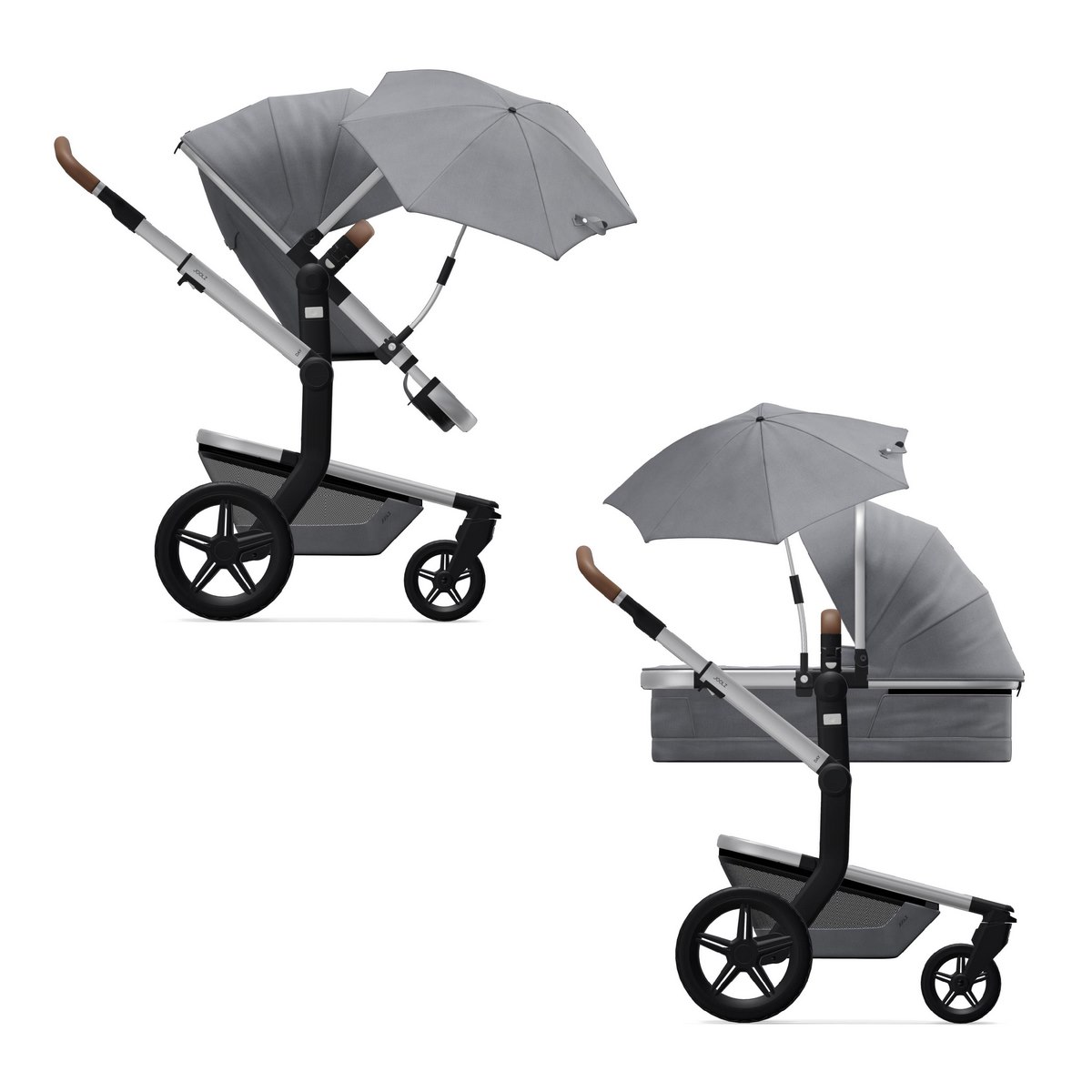 Joolz Day + Kinderwagen mit Zubehör Setangebot Gorgerious Grey- Sonnenschirm