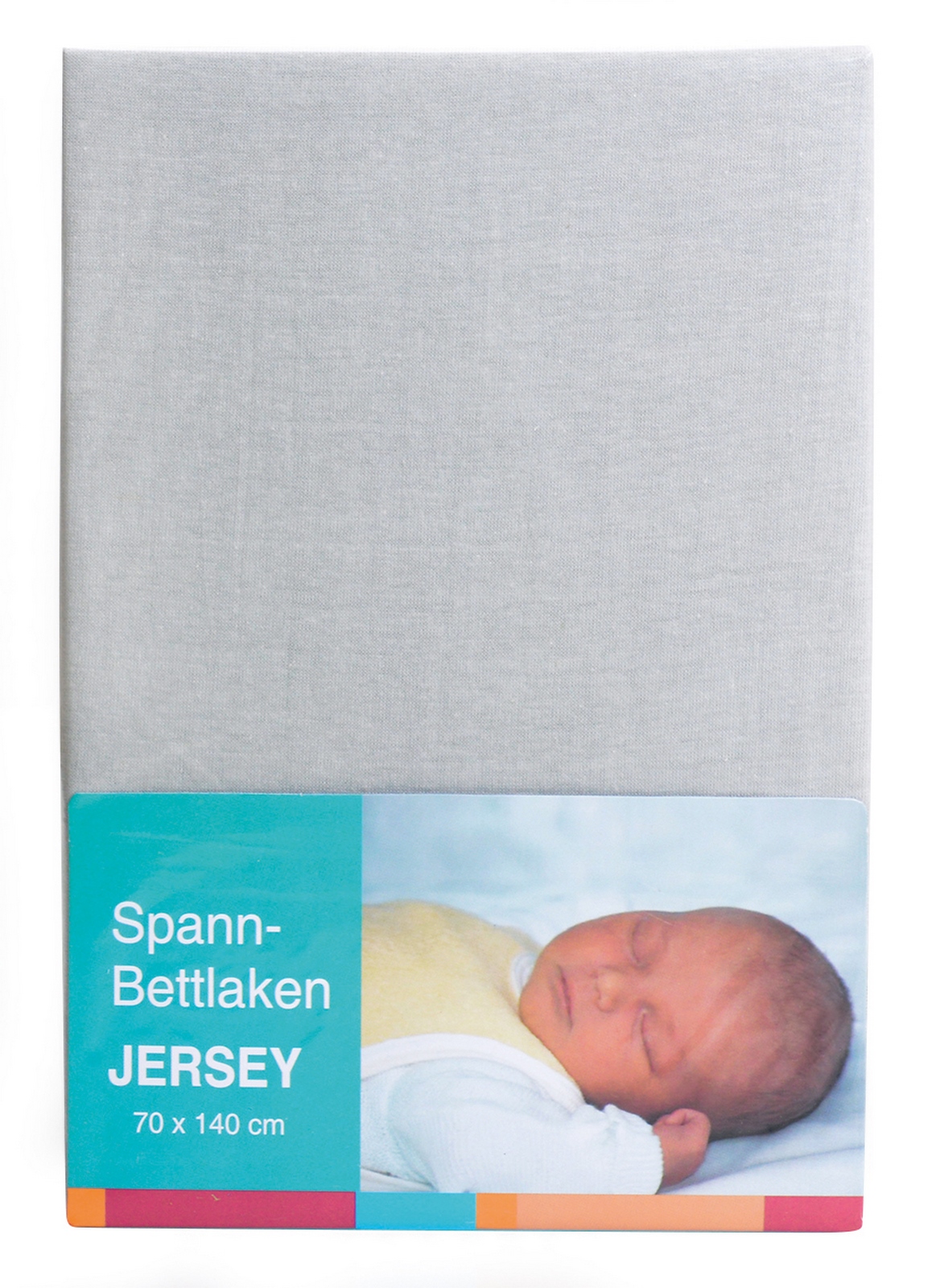 Baby-Plus Spannbettlaken Jersey 70x140 - Hellgrau