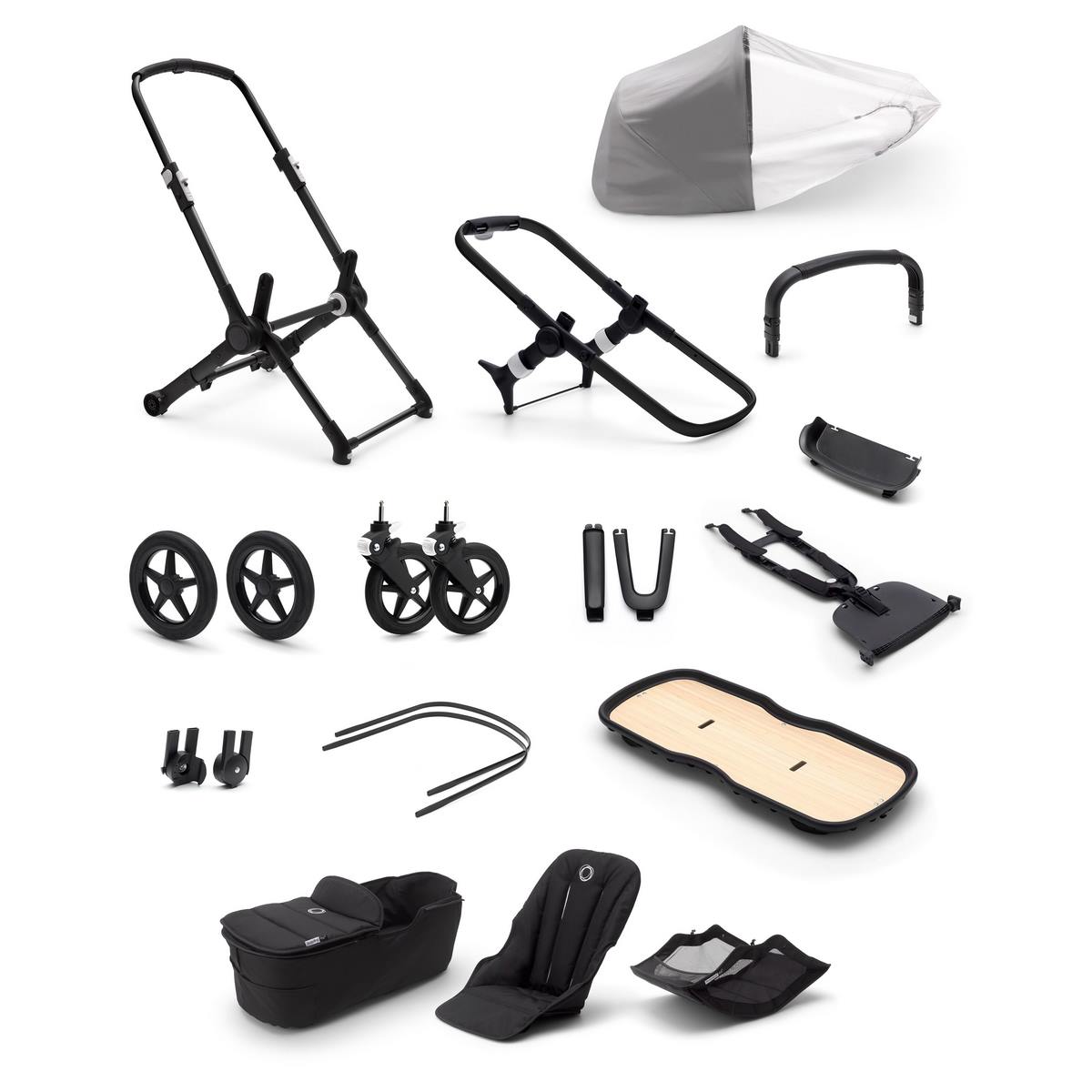 Bugaboo Fox3 Basis inkl.Style Set- Schwarz- Mitternachtsschwarz