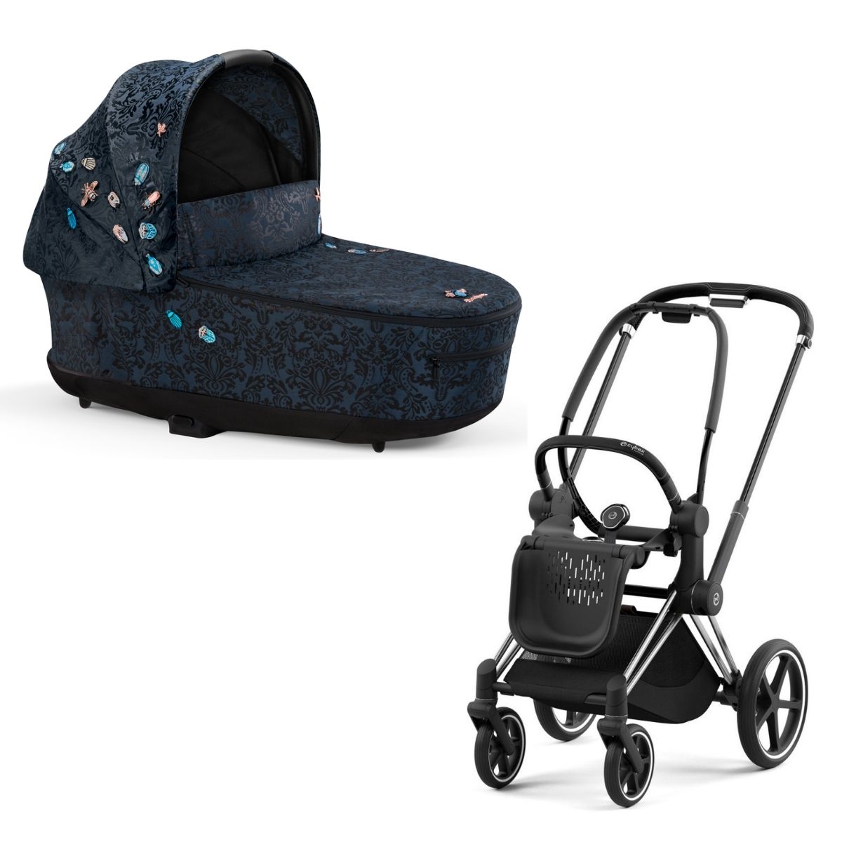 Cybex Priam 4 Kombikinderwagen- Chrome Black Rahmen - Jewels of Nature