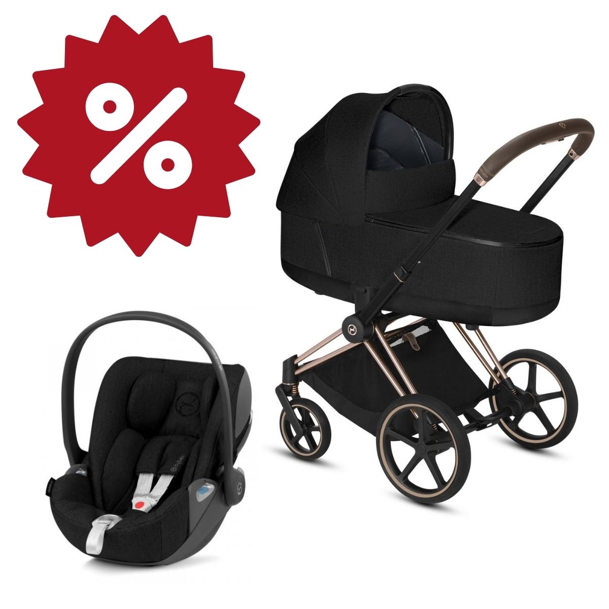 Cybex Priam Set 3 in 1- Kombikinderwagen und Babyschlae