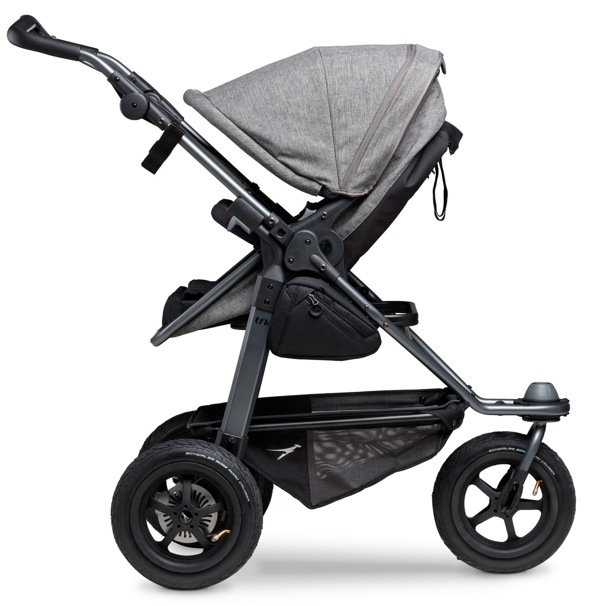 TFK Mono Kombi Kinderwagen mit Luftrad-Set- Premium Grau