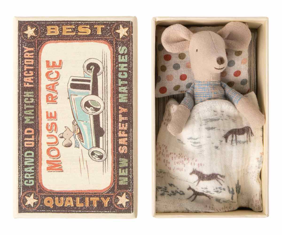 Maileg Little brother mouse in matchbox