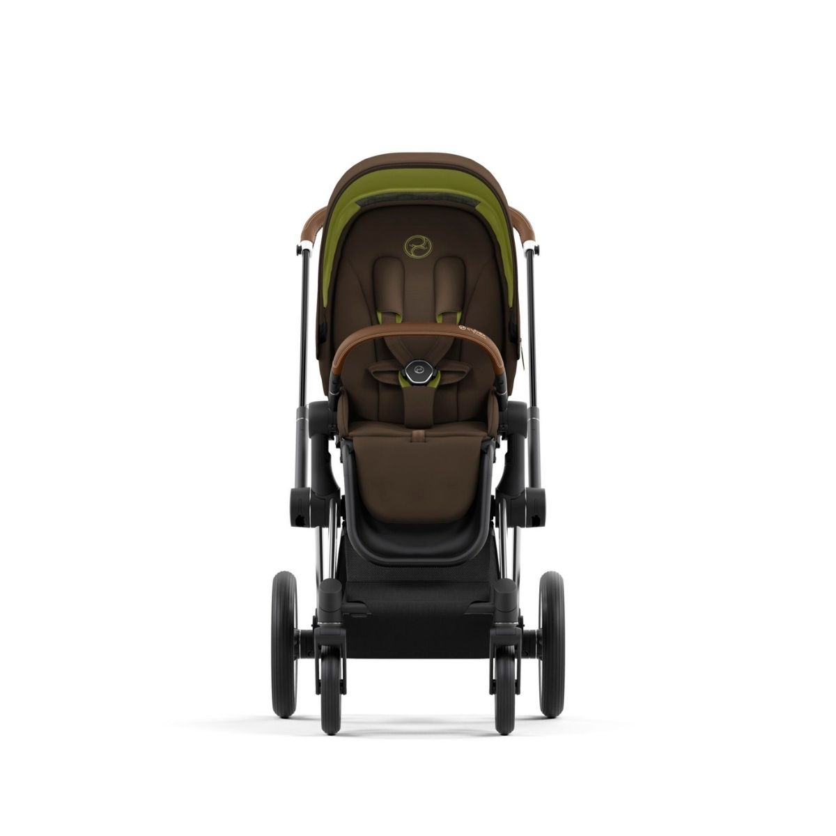 Cybex Priam 4 Kinderwagen Chrome Rahmen- Khaki Green Seat Pack