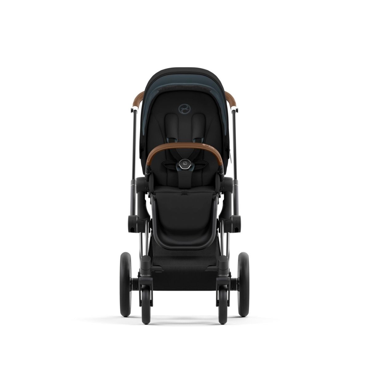 Cybex Priam 4 Kinderwagen Chrome Rahmen- Deep Black Seat Pack