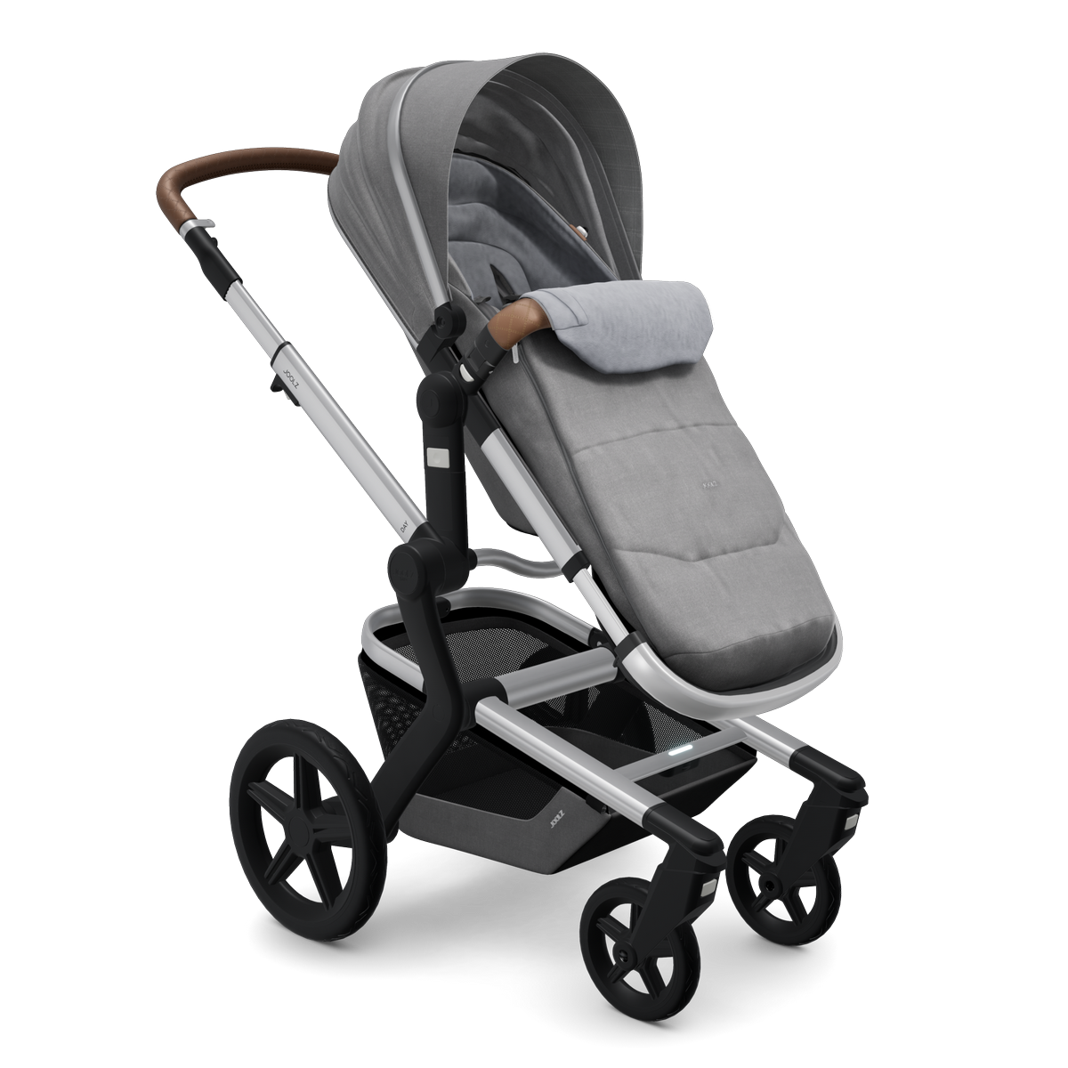 Joolz Day + Setangebot mit Fußsack Radiant Grey- Fußsack mit Kinderwagen