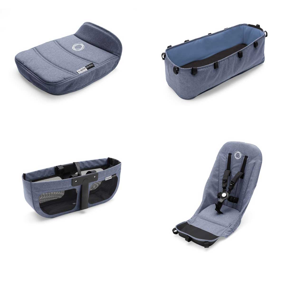 Bugaboo Donkey2 Basis Bezüge - Blue Melange