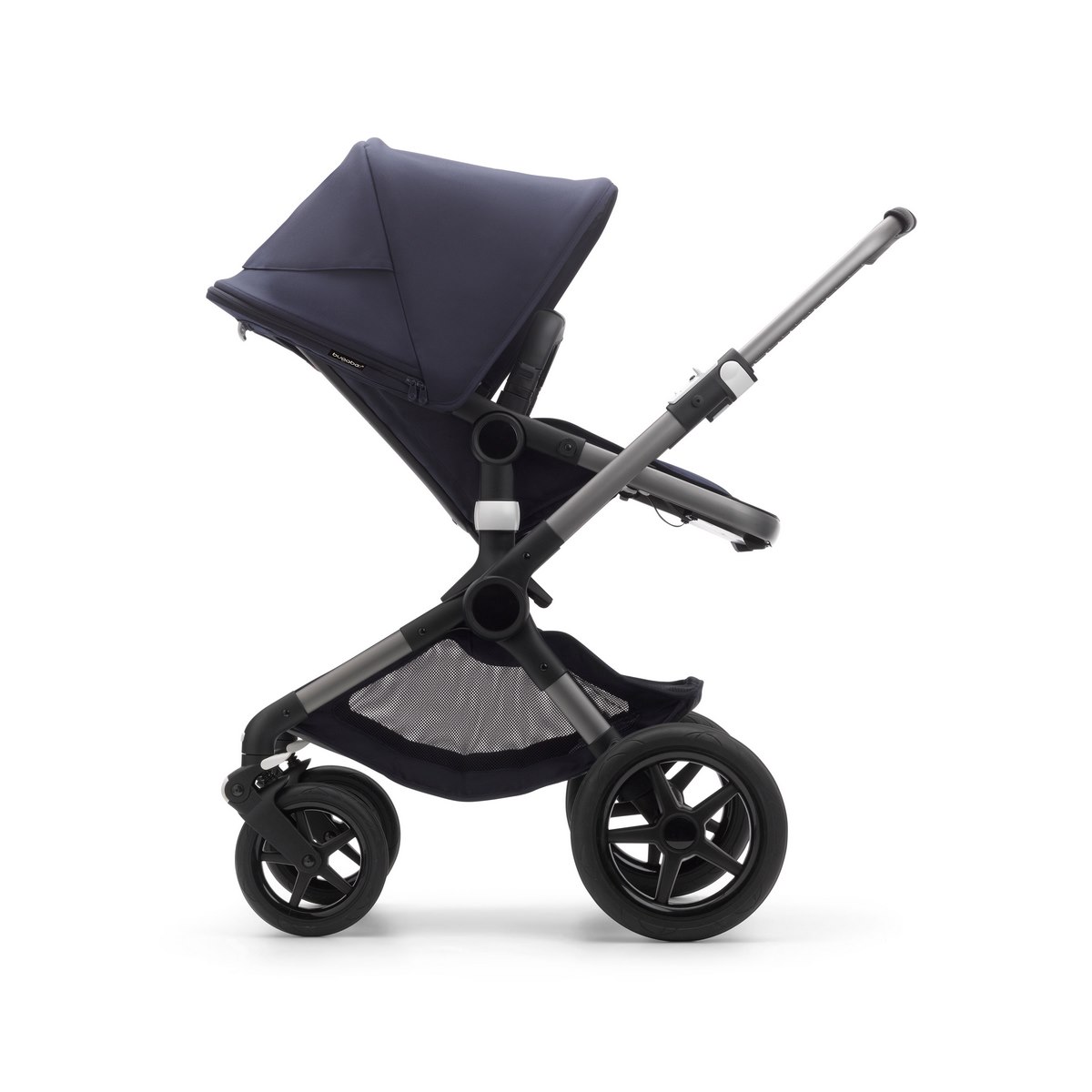 Bugaboo Fox3 Komplett Set Classic Kombikinderwagen- GRAPHIT/DUNKLES MARINE