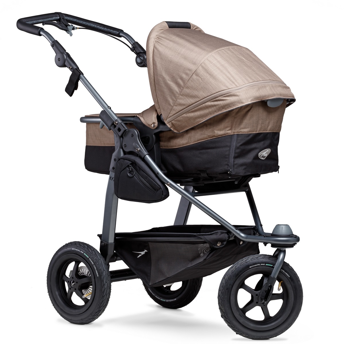 TFK Mono Kombi Kinderwagen mit Luftrad-Set- Braun