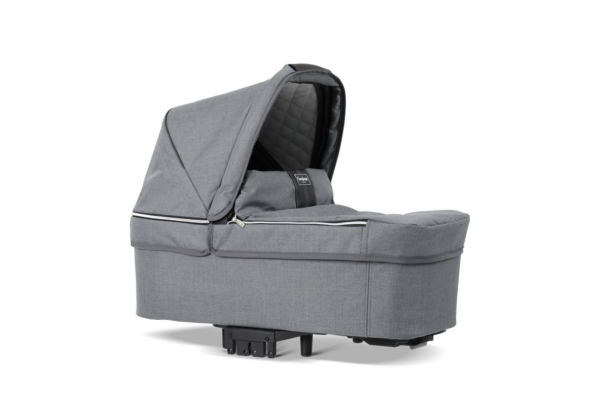 Emmaljunga NXT90 mit Flat Sitz Kombikinderwagen- Loung Grey, Gestell Black