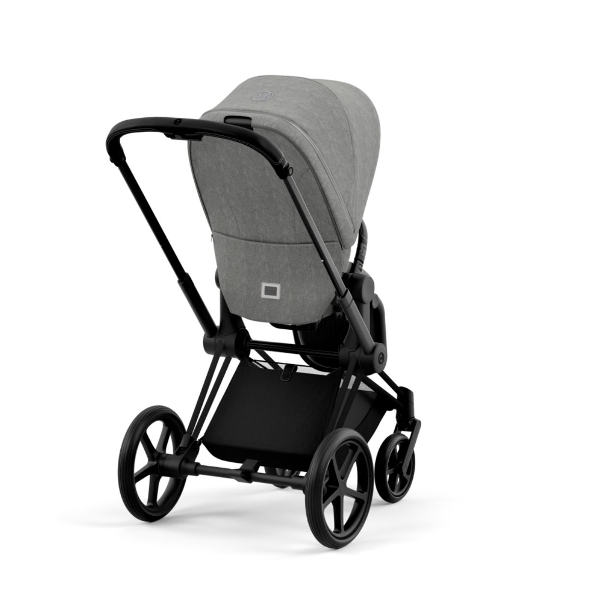 Cybex Priam 4 Kinderwagen Matt Black Rahmen- Manhattan Grey Plus