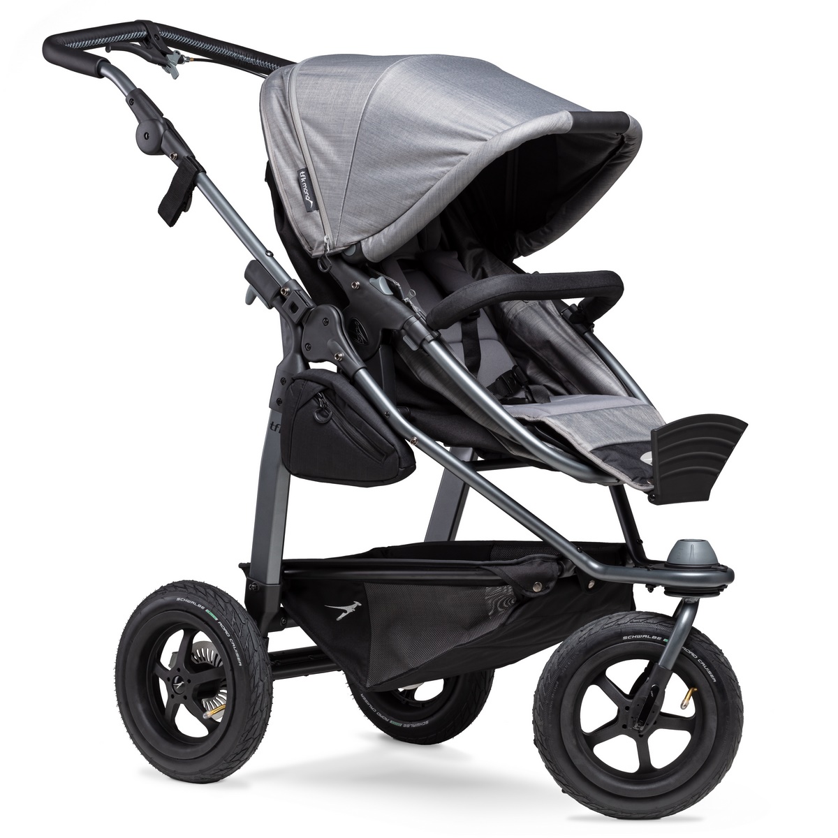 TFK Mono Kombi Kinderwagen mit Luftrad-Set- Grau