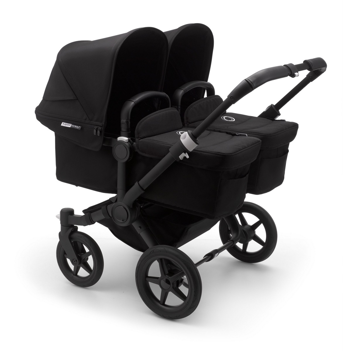 Bugaboo Donkey3 Twin Zwillingskinderwagen- Schwarz, Schwarz, Schwarz