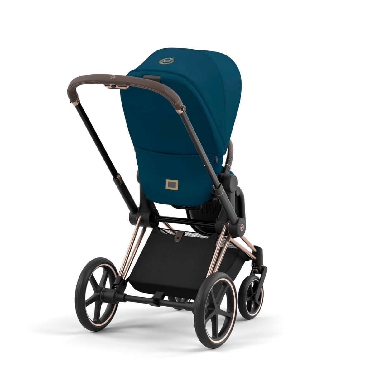 Cybex Priam 4 Kinderwagen Rosegold Rahmen- Mountain Blue Seat Pack