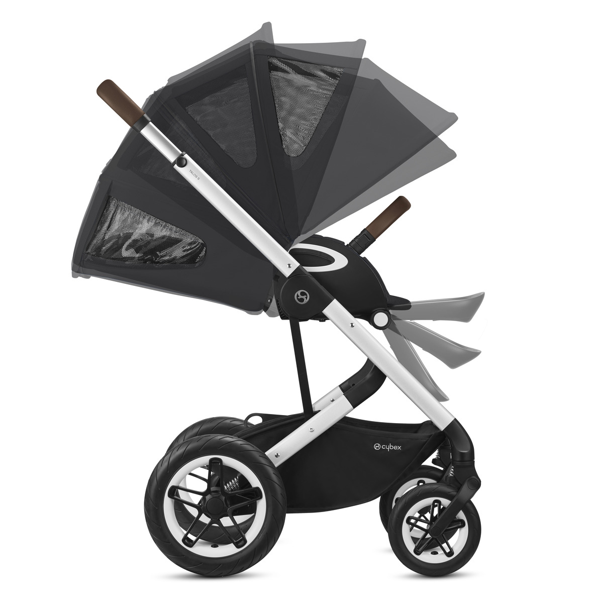 Cybex Talos S Lux Kombikinderwagen- Silber Gestell- Deep Black