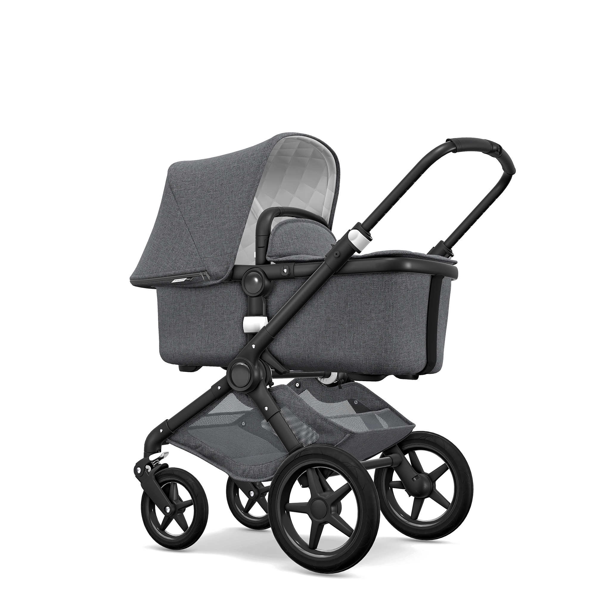 Bugaboo Fox Classic Kombikinderwagen - Schwarz/ Grau Meliert