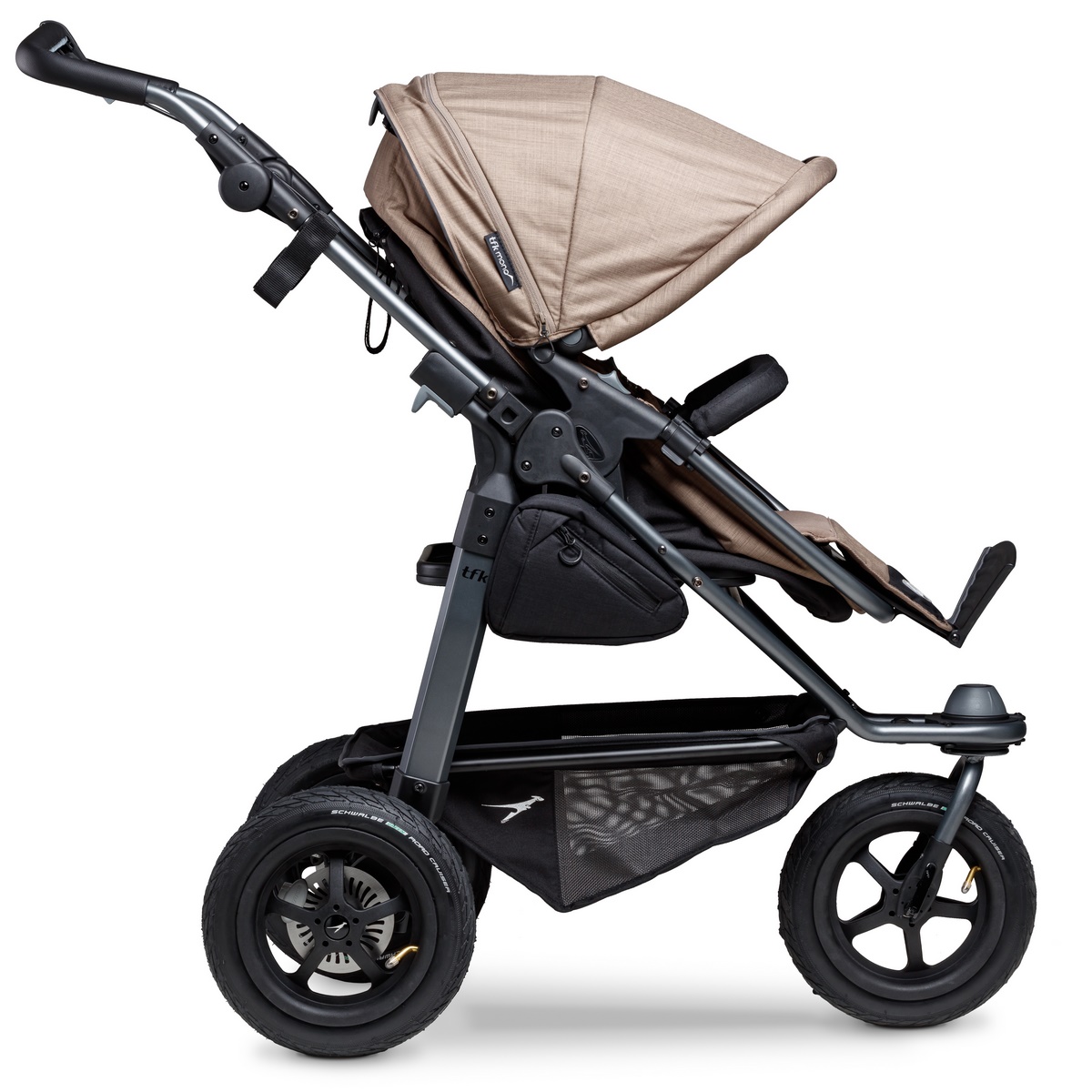 TFK Mono Kombi Kinderwagen mit Luftrad-Set- Braun