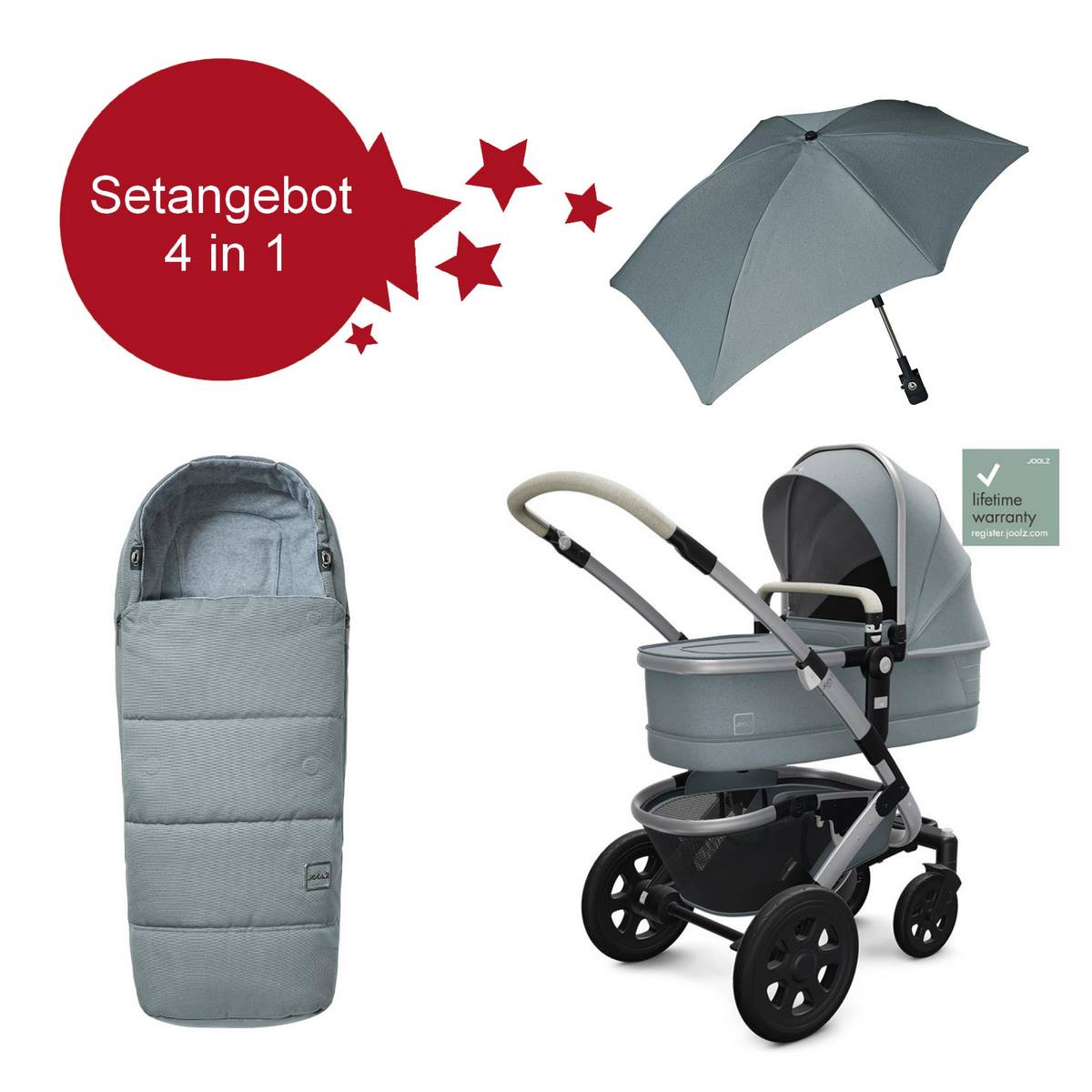 Joolz Geo 2 Kinderwagen Setangebot 4in1 - Gentle Blue