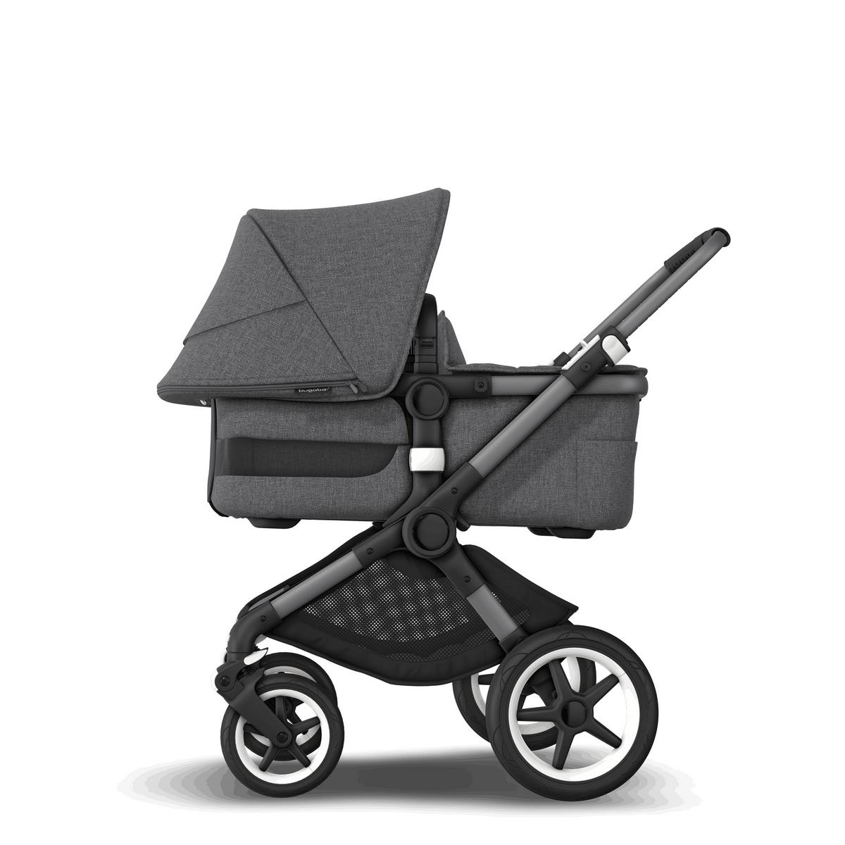 Bugaboo Fox3 Kombikinderwagen- Graphit/ Grau Meliert- Grau Meliert