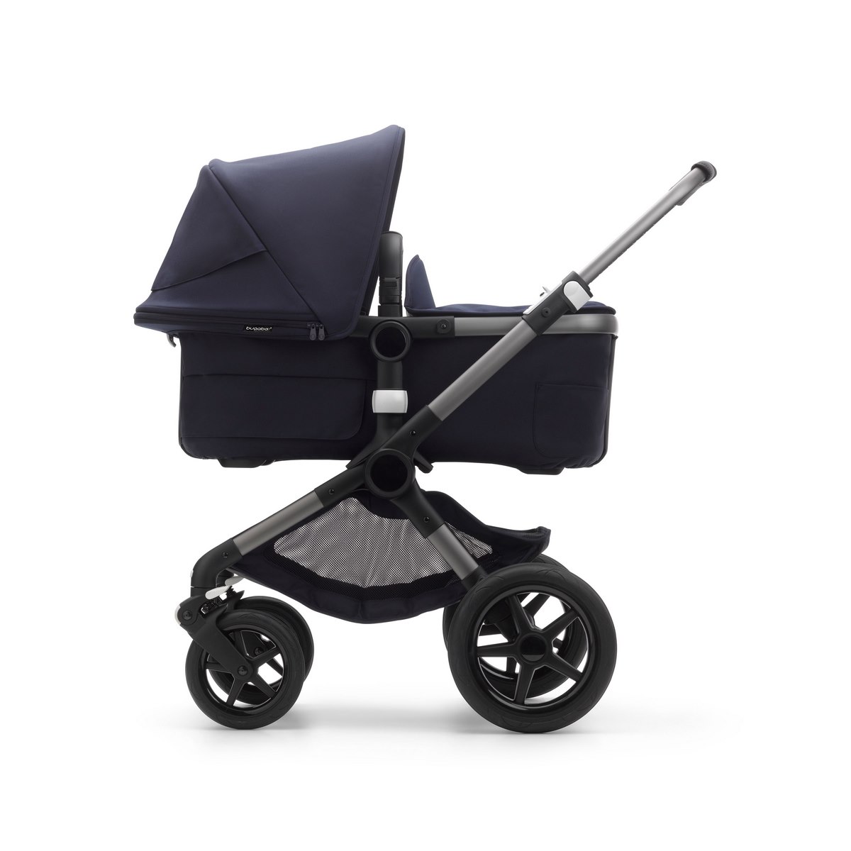 Bugaboo Fox3 Komplett Set Classic Kombikinderwagen- GRAPHIT/DUNKLES MARINE