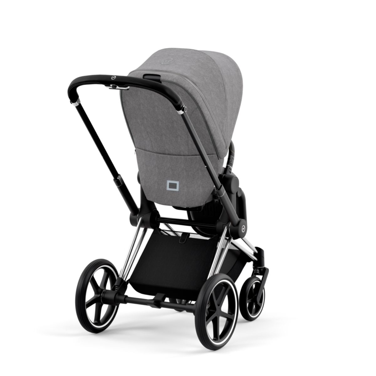 Cybex Priam 4 Kinderwagen Chrome Black Rahmen- Manhattan Grey Plus