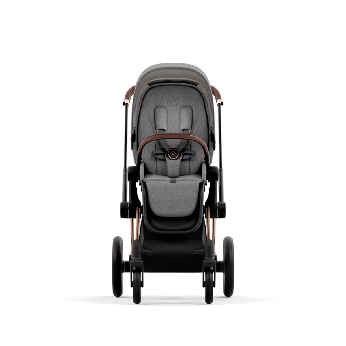 Cybex Priam 4 Kinderwagen Rosegold Rahmen- Manhattan Grey Plus