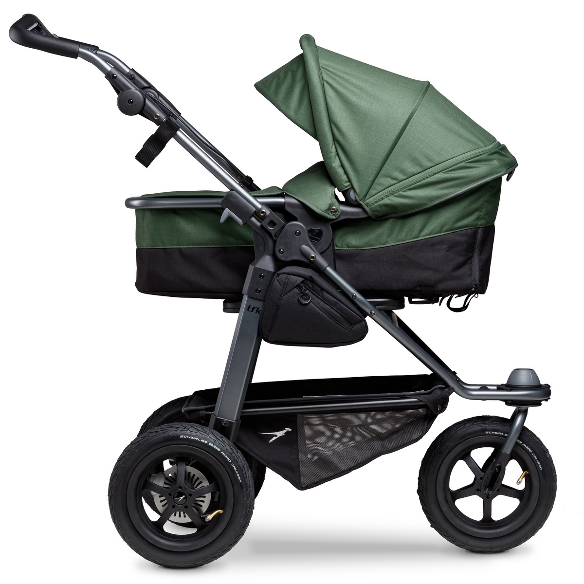 TFK Mono Kombi Kinderwagen mit Luftrad-Set- Olive